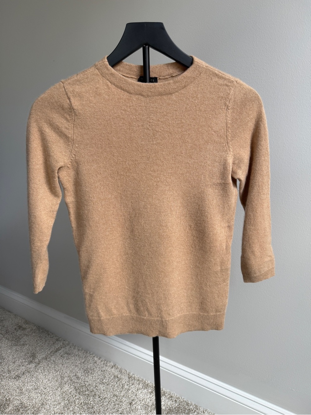 Talbots Camel Crewneck Cashmere Sweater - Picture 2 of 5
